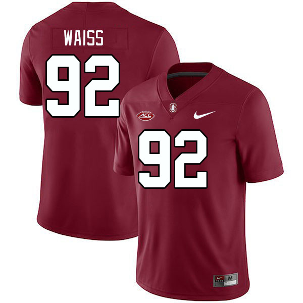 Men #92 Griffin Waiss Stanford Cardinal 2024 ACC Conference College Football Jerseys Stitched-Cardin